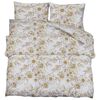 vidaXL Set posteljine za poplun bijelo-smeđi 200x220 cm pamučni