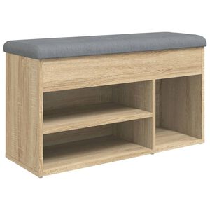 vidaXL Klupa za cipele boja hrasta 82 x 32 x 45,5 cm konstruirano drvo
