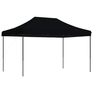vidaXL Sklopivi prigodni &scaron;ator za zabave crni 440x292x315 cm