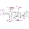 vidaXL 9-dijelni set vrtnih sofa s jastucima od masivne borovine