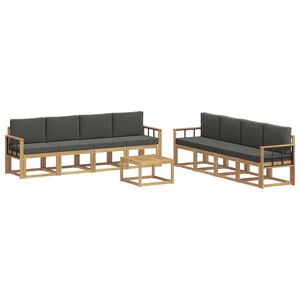vidaXL Set vanjskih sofa 9 kom. Bijela i antracit