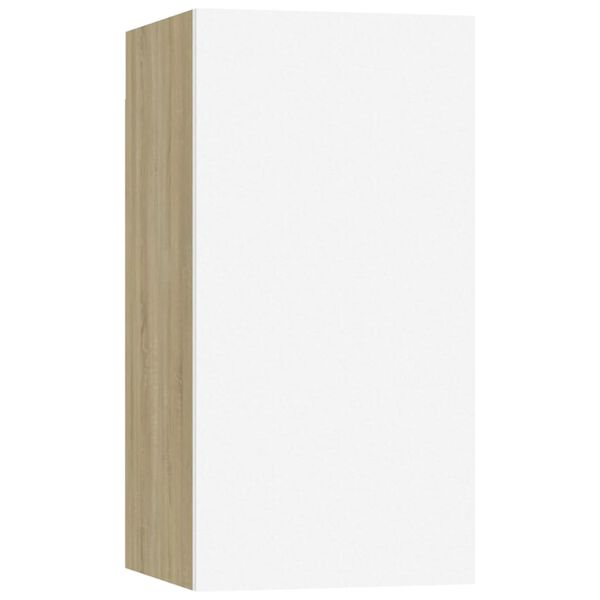 vidaXL TV ormarići 7 kom bijeli/hrasta 30,5x30x60 cm konstruirano drvo