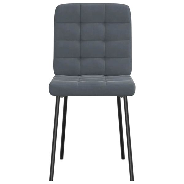 vidaXL Blagovaonske stolice 2 kom tamnosive baršunaste