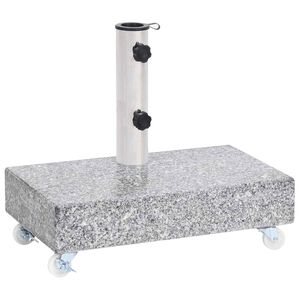 vidaXL Postolje za suncobran svjetlosivo 45 x 25 x 8,3 cm granitno