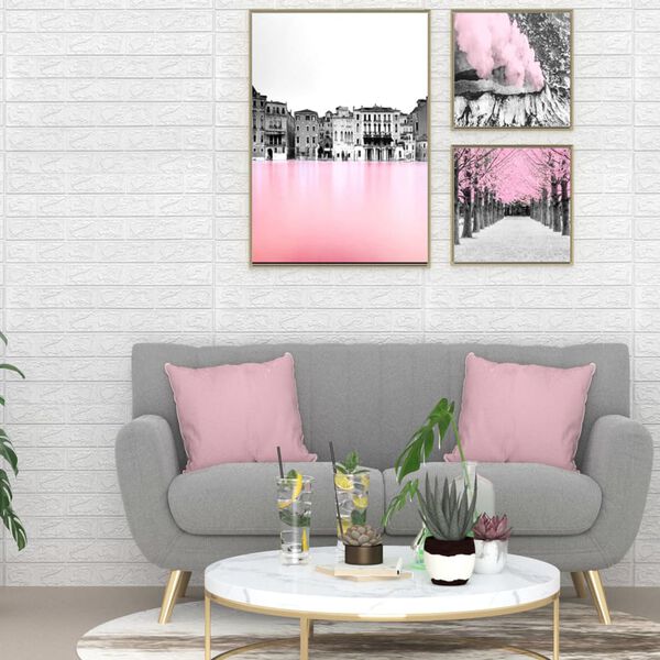 vidaXL 3D zidne tapete s uzorkom cigli samoljepljive 10 kom bijele