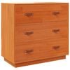 vidaXL Komoda vo&scaron;tano smeđa 80 x 40 x 75 cm od masivne borovine