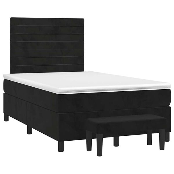vidaXL Krevet box spring s madracem crni 120 x 190 cm bar&scaron;unasti