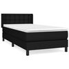 vidaXL Box spring krevet s madracem crni 80 x 200 cm od tkanine
