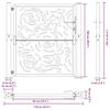 vidaXL Vrtna vrata crna 100x100 cm čelična dizajn plamena