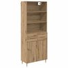 vidaXL Highboard Umjetnički hrast 69,5 x 34 x 180 cm Konstruirano drvo