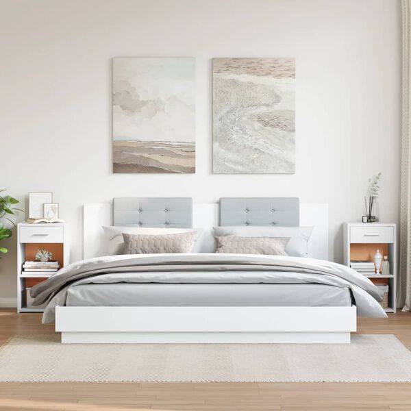 vidaXL Noćni ormarići 2 kom bijeli 35x34x65 cm konstruirano drvo