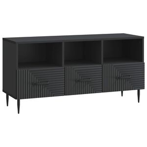 vidaXL TV ormar s ladicama Crna 102 x 34,5 x 50 cm Konstruirano drvo