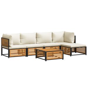 vidaXL 6-dijelna set vrtnih sofa s jastucima masivno bagremovo drvo
