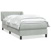 vidaXL Box Spring krevet s madracem svijetlo sivi 100x220 cm bar&scaron;un