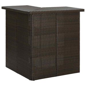vidaXL Kutni barski stol smeđi 100 x 50 x 105 cm od poliratana