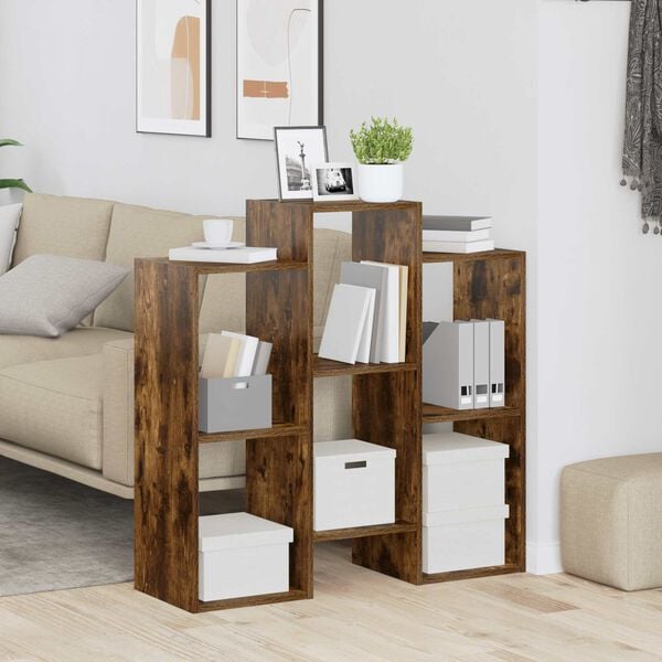 vidaXL Kreveta Dimljeni hrast 90 x 30 x 90 cm