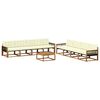 vidaXL Set vanjskih sofa s jastukom 9 pcs Prirodna i krem