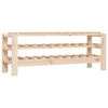 vidaXL Stalak za vino 109,5x30x42 cm od masivne borovine
