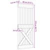 vidaXL Vrata NARVIK Prirodna 80 x 210 cm Čvrsta borovina