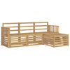 vidaXL Set vanjskih sofa 4 kom. Bijela Čvrsto drvo akacije