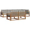 vidaXL Set vanjskih sofa s jastukom 7 pcs Prirodna i svjetlosiva