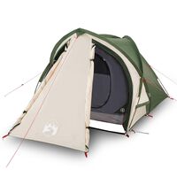 vidaXL Šator za kampiranje za 2 osobe zeleni od tkanine vodootporan