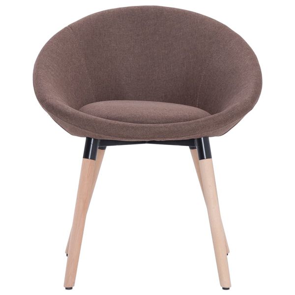 vidaXL Blagovaonska stolica od tkanine smeđa