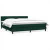 vidaXL Box Spring krevet s madracem tamno zeleni 180x220 cm bar&scaron;un