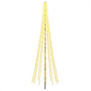 vidaXL LED božićno drvce 485 cm 3000 LED lampica Topla bijela Čelik