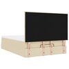 vidaXL Otomanski krevet s madracem krem 140x200 cm tkanine