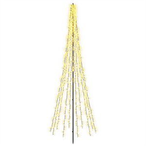 vidaXL LED božićno drvce 285 cm 1550 LED lampica Topla bijela Čelik