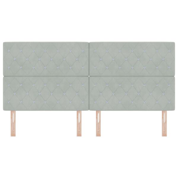 vidaXL Uzglavlje s uzglavljem Svijetlo siva 200 cm Lažna koža