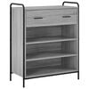 vidaXL Ormar za cipele 76 x 36,5 x 93 cm Konstruirano drvo Siva Sonoma