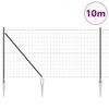 vidaXL Ograda s postovima Siva 1,2 x 10 m Čelik i PVC