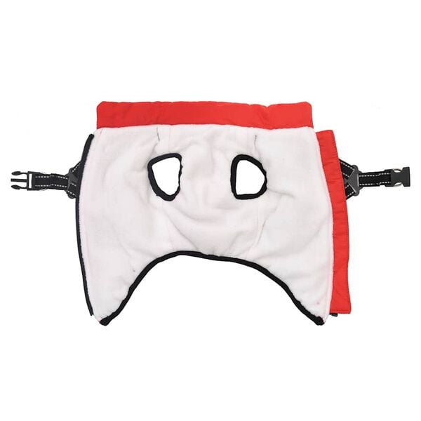 vidaXL Vodootporni reflektirajući kaput s pojasom za pse crveni L36