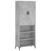 vidaXL Visoka komoda siva betona 69,5x34x180 cm od konstruiranog drva