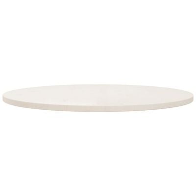 vidaXL Ploča za stol bijela Ø 90 x 2,5 cm od masivne borovine
