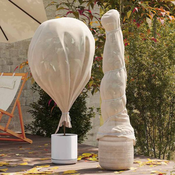 vidaXL Flis za zaštitu biljaka od mraza Bež 50 x 3,2 m Neslojno platno