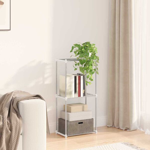 vidaXL Polica za odlaganje s policom bijela 43 x 27 x 90 cm Aluminij