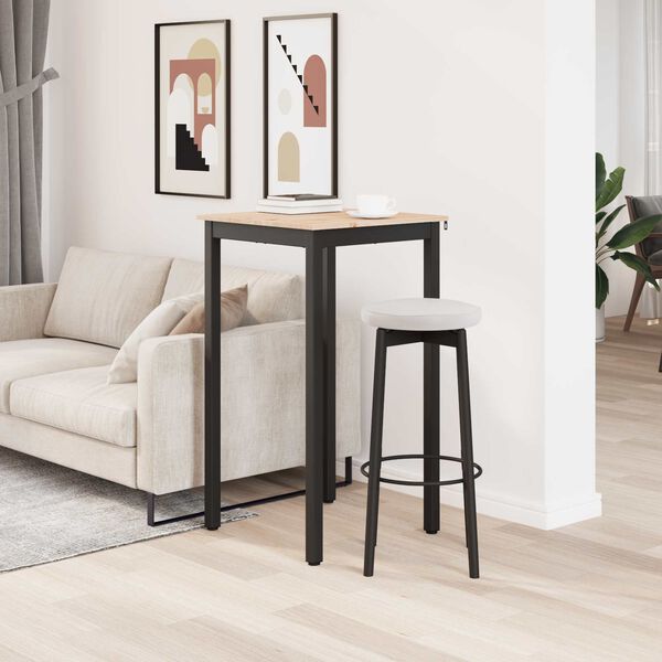 vidaXL Stol za bar Prirodna 110 x 55 x 105 cm Čvrsto borovo drvo