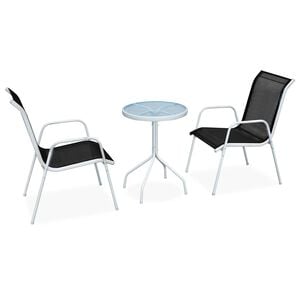 vidaXL 3-dijelni bistro set čelični crni