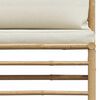 vidaXL 2-dijelna vrtna garnitura od bambusa s krem bijelim jastucima