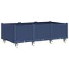 vidaXL Vrtna sadilica s kotačima plava siva 150x80x54 cm PP