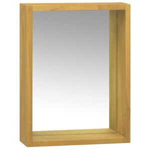 vidaXL Ormarić s ogledalom 30 x 10 x 40 cm od masivne tikovine