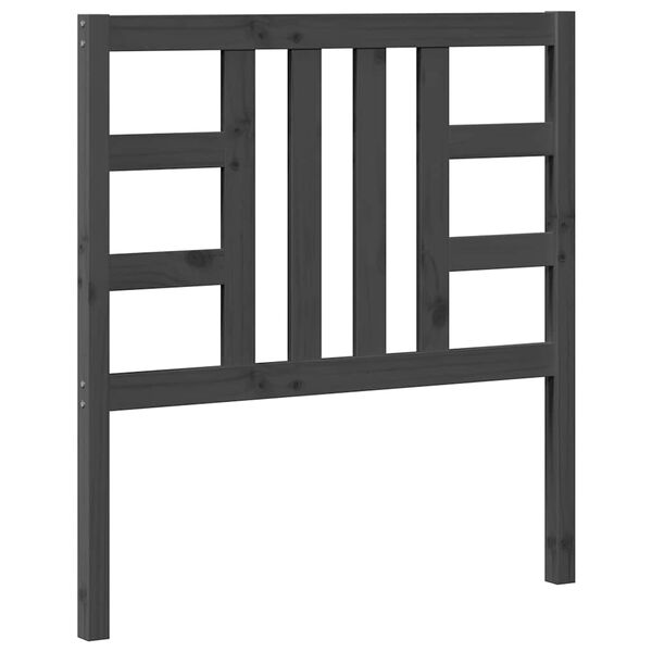 vidaXL Uzglavlje za krevet sivo 96 x 4 x 100 cm od masivne borovine