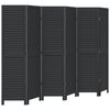 vidaXL Sobna pregrada s 6 panela crno od masivnog drva paulovnije