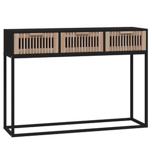 vidaXL Konzolni stol crni 105x30x75 cm od konstruiranog drva i željeza