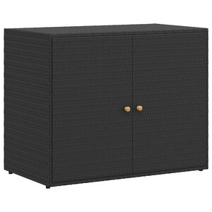 vidaXL Vrtni ormarić za pohranu crni 100x55,5x80 cm poli ratan