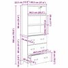 vidaXL Highboard Crni hrast 69,5 x 34 x 180 cm Konstruirano drvo