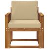 vidaXL Vanjski kauč Čvrsto drvo akacije i poliester Prirodna